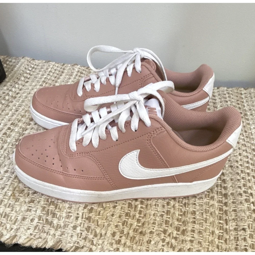 Nike Court Vision Next Nature Women's Low Top Lace Up Pink/White DH3158-600